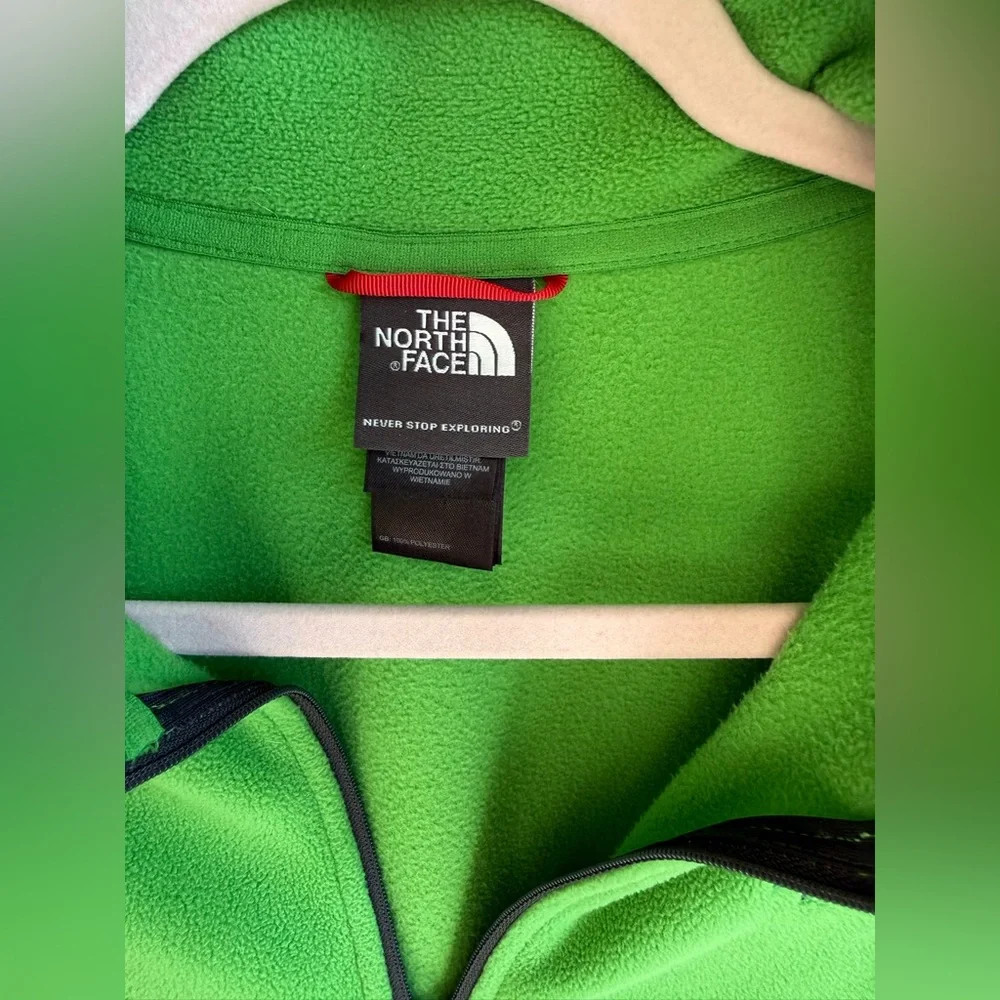 The North Face Quarter Zip Fleece Pullover Green Size L Men’s